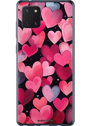 Чехол на samsung galaxy note 10 lite сердечки 4 "5662t-1872-2448"