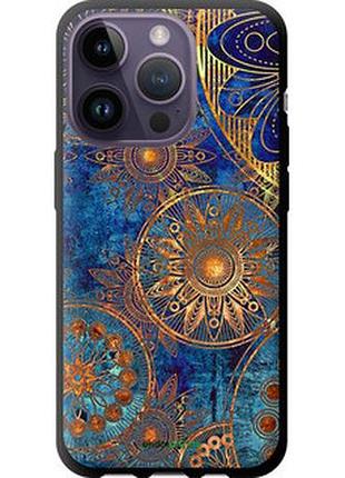 Чехол на iphone 14 pro золотой узор "678b-2646-2448"