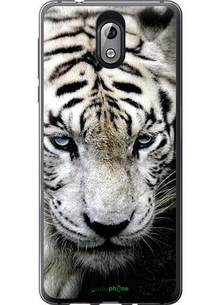 Чохол на nokia 3.1 грусний білий тигр "106u-1530-10746"