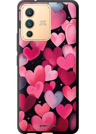 Чехол на vivo v23 сердечки 4 "5662b-2642-2448"