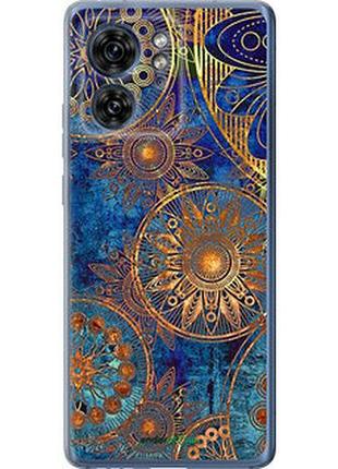 Чехол на motorola edge 40 золотой узор "678u-3335-2448"
