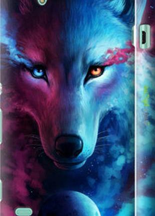 Чехол на sony xperia c4 e5333 арт-волк "3999c-295-2448"