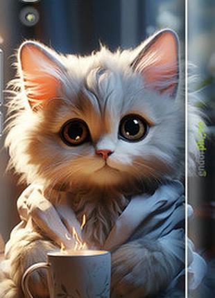 Чехол на huawei y6 white cat "5646m-333-2448"