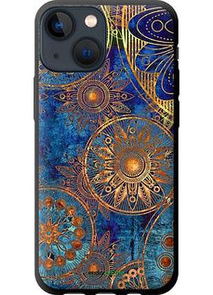 Чехол на iphone 13 mini золотой узор "678b-2373-2448"