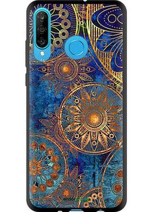 Чехол на huawei p30 lite золотой узор "678b-1651-2448"