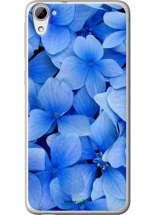 Чехол на htc desire 826 dual sim синие цветы "526u-312-10746"