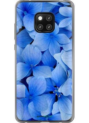 Чехол на huawei mate 20 pro синие цветы "526u-1567-10746"