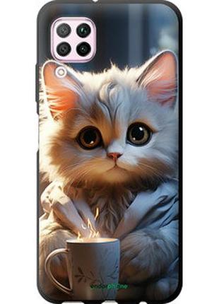 Чехол на huawei p40 lite white cat "5646b-1887-2448"
