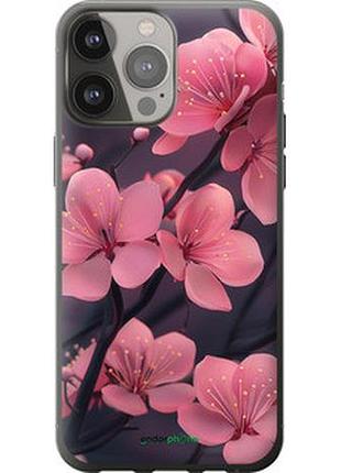 Чехол на iphone 13 pro max пурпурная сакура "6075t-2371-2448"