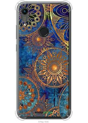 Чехол на huawei y6s золотой узор "678sp-1871-2448"