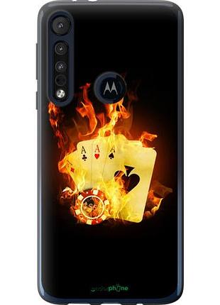 Чехол на motorola one macro горящие карты "839u-1812-10746"