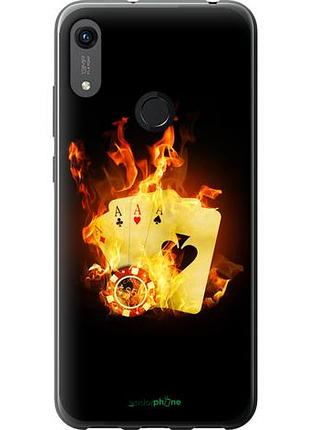 Чехол на huawei honor 8a горящие карты "839u-1635-10746"