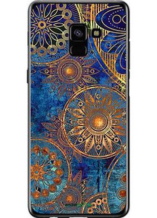 Чехол на samsung galaxy a8 plus 2018 a730f золотой узор "678t-1345-2448"
