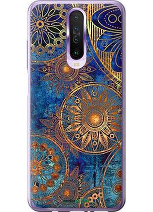 Чехол на xiaomi redmi k30 золотой узор "678t-1836-2448"