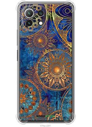 Чехол на xiaomi mi 11 lite золотой узор "678sp-2281-2448"