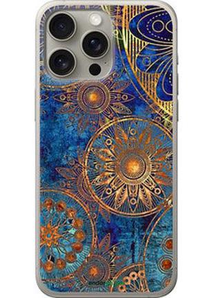 Чехол на iphone 15 pro max золотой узор "678u-3098-2448"