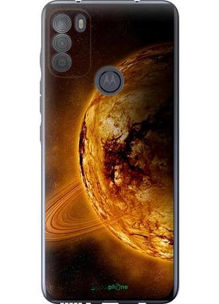 Чехол на motorola g50 жёлтый сатурн "170u-2354-10746"