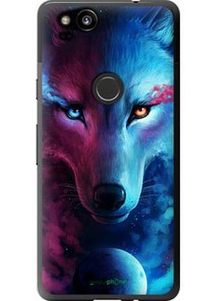 Чехол на google pixel 2 арт-волк "3999t-1075-2448"