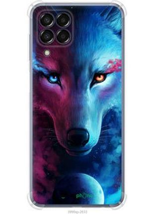 Чехол на samsung galaxy m33 m336b арт-волк "3999sp-2633-2448"