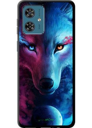 Чехол на motorola moto g54 арт-волк "3999b-3339-2448"