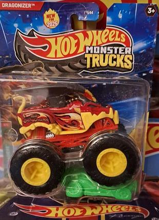 Hot wheels monster trucks 1:64 scale dragonizer jcd69 mattel хот вілс монстер трак дракон дрегонайзер машинка