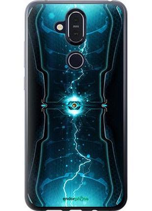 Чехол на nokia 8.1 молнии в цилиндре "120u-1620-2448"