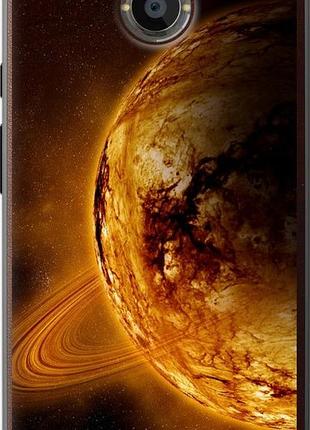 Чехол на motorola moto x2 жёлтый сатурн "170u-372-10746"