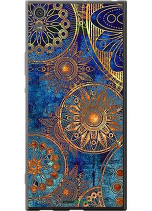 Чехол на sony xperia xa1 ultra g3212 золотой узор "678u-1237-2448"