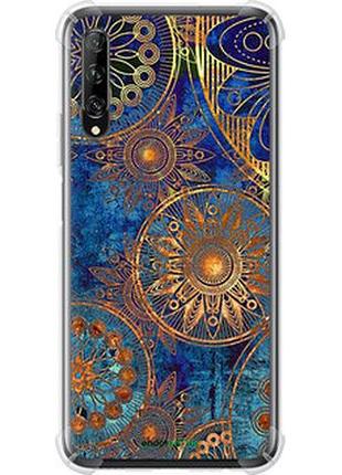 Чехол на huawei p smart pro золотой узор "678sp-1906-2448"