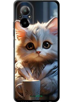 Чехол на realme c67 4g white cat "5646b-3648-2448"