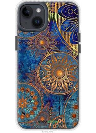 Чехол на iphone 14 plus золотой узор "678pm-2645-2448"