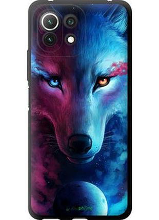 Чехол на xiaomi mi 11 lite арт-волк "3999b-2281-2448"