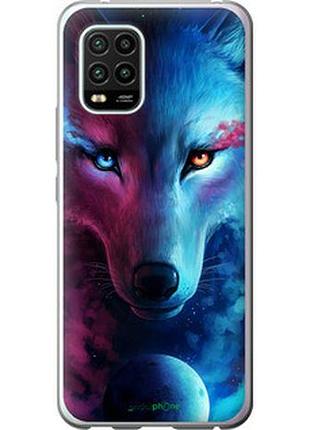 Чехол на xiaomi mi 10 lite арт-волк "3999t-1924-2448"