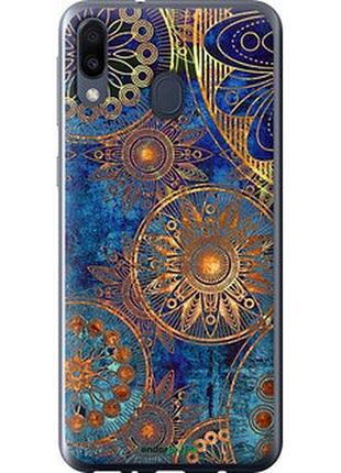 Чехол на samsung galaxy m20 золотой узор "678t-1660-2448"
