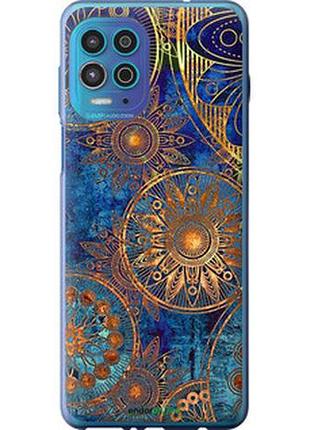 Чехол на motorola edge s золотой узор "678u-2860-2448"