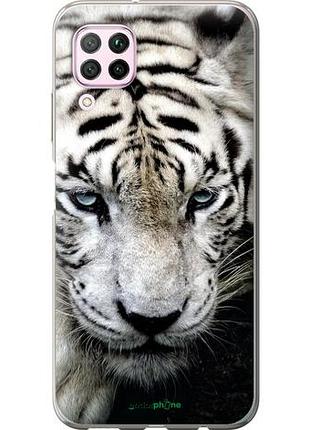 Чохол на huawei p40 lite грусний білий тигр "106u-1887-10746"
