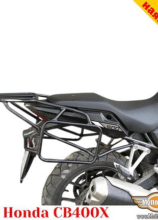 Honda cb400x цельносварная багажная система для текстильных сумок или алюминиевых кофров