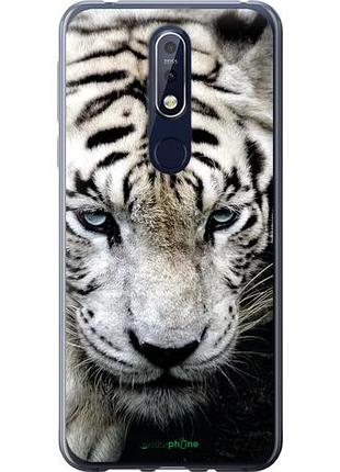 Чохол на nokia 7.1 грутний білий тигр "106u-1593-10746"
