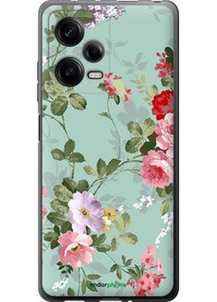 Чехол на xiaomi redmi note 12 pro 5g цветочные обои 2 "862u-2932-2448"