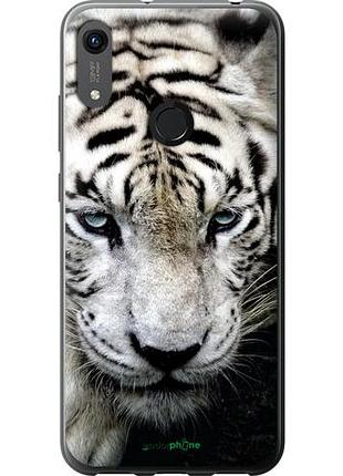 Чехол на huawei honor 8a грустный белый тигр "106u-1635-10746"