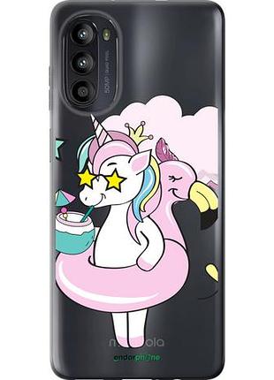 Чехол на motorola moto g52 crown unicorn "4660u-2691-10746"