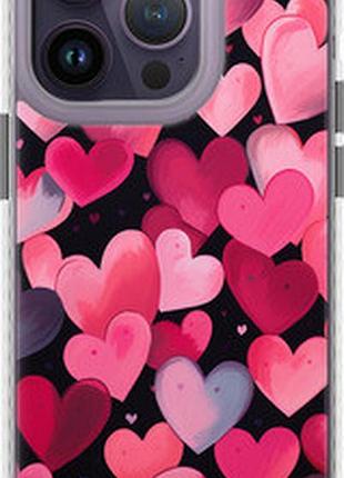 Чехол на iphone 14 pro сердечки 4 "5662pm-2646-2448"