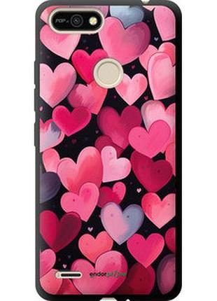 Чехол на tecno pop 2f b1f сердечки 4 "5662b-2391-2448"