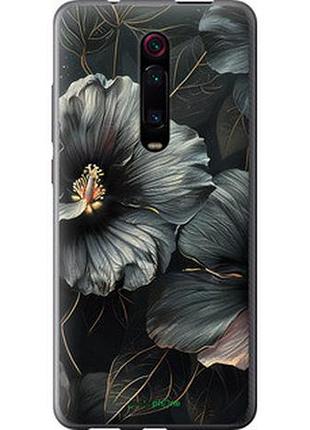 Чохол на xiaomi mi 9t pro чорні квіти "6031u-1698-2448"