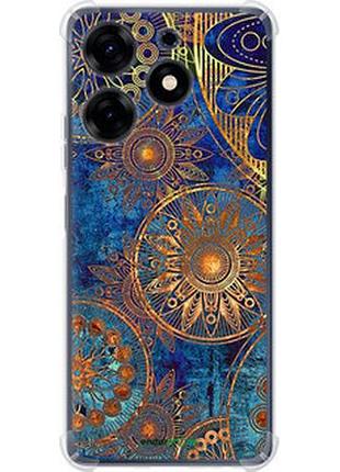 Чехол на tecno spark 10 pro золотой узор "678sp-3022-2448"