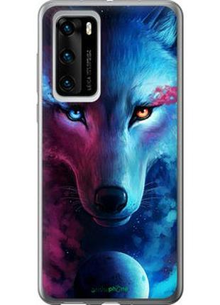 Чехол на huawei p40 арт-волк "3999u-1840-2448"