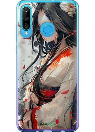 Чехол на huawei p30 lite кицуне "6073u-1651-10746"