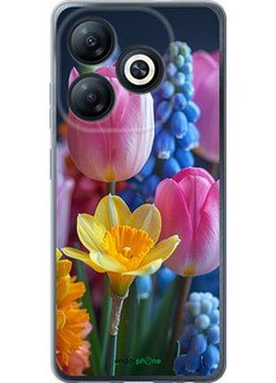 Чехол на tecno spark 20 весенние цветы "6058u-3435-2448"