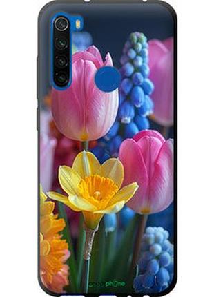 Чехол на xiaomi redmi note 8t весенние цветы "6058b-1818-2448"
