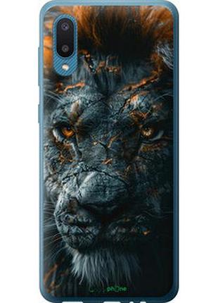 Чехол на samsung galaxy a02 a022g пламенный лев "6153u-2260-2448"